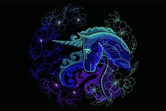 Blue Unicorn Embroidery Design Review