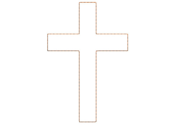 Cross Outline: A Thoughtful Embroidery Design for Meaningful Gifts