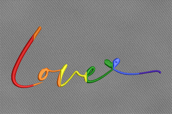 Love LGBT Embroidery Design