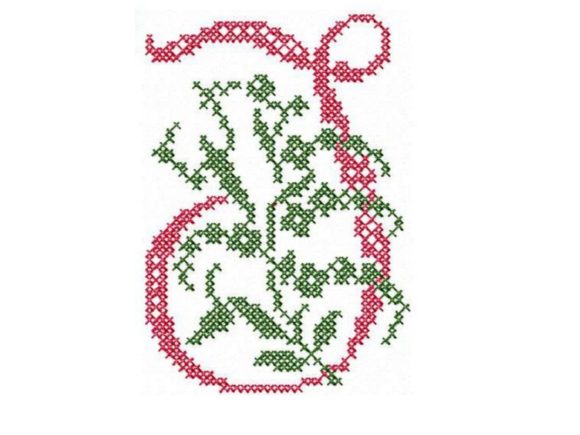 Monogram Letter J: A Charming Cross-Stitch Embroidery Gem