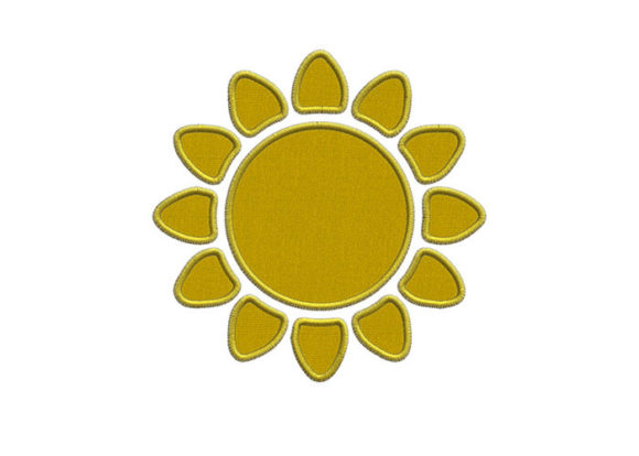 Sun Applique: A Bright, Versatile Embroidery Design for Boutique Apparel